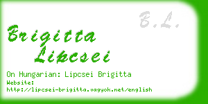 brigitta lipcsei business card